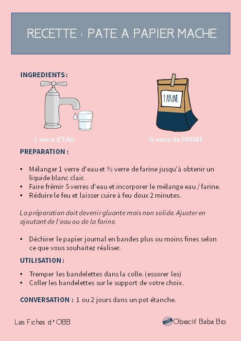 Recette P te Papier M ch Objectif B b Bio