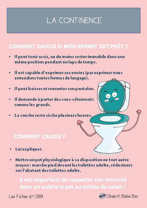 La continence  - Objectif Bébé Bio