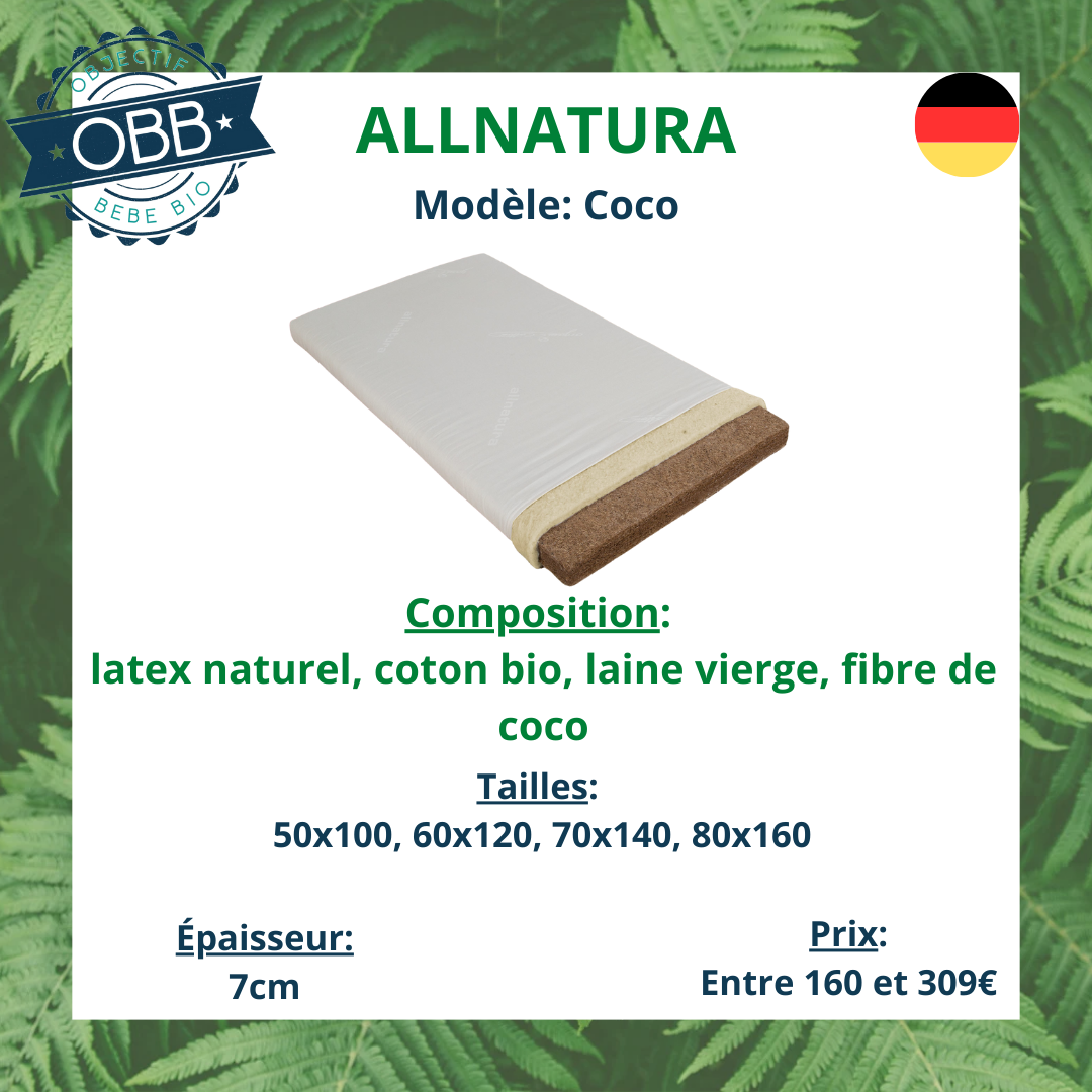 Matelas bébé allnatura