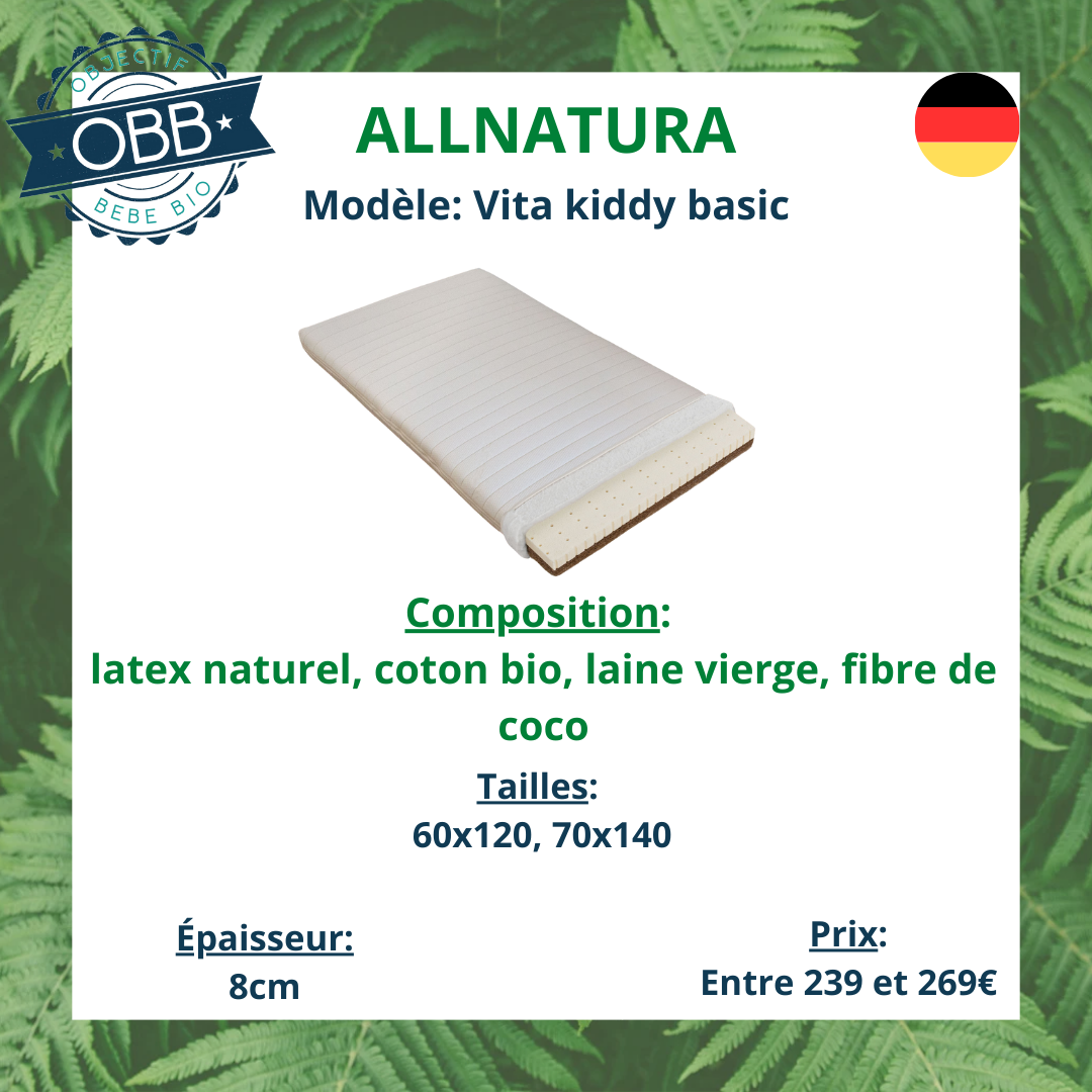 Matelas bébé allnatura