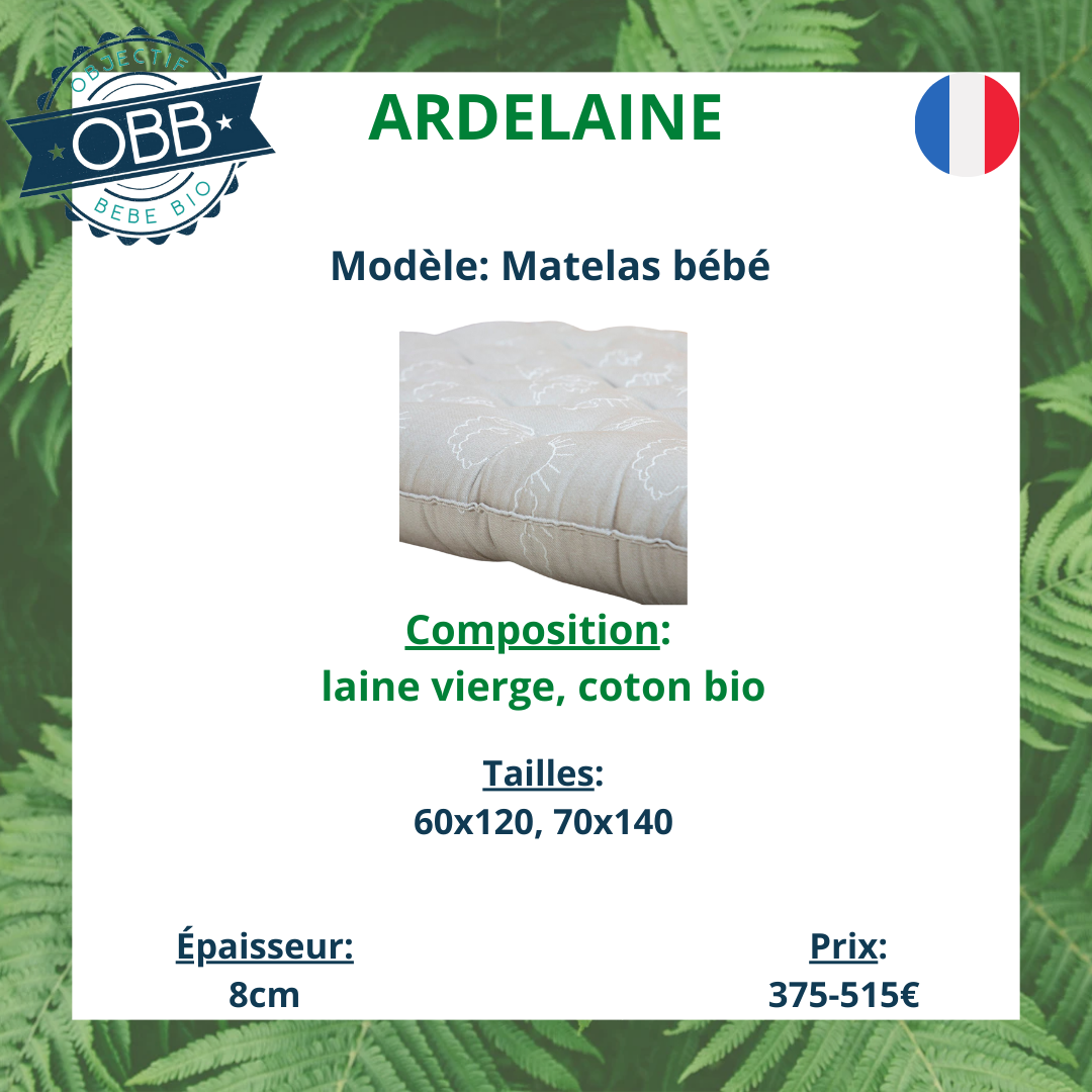 Matelas bébé ardelaine