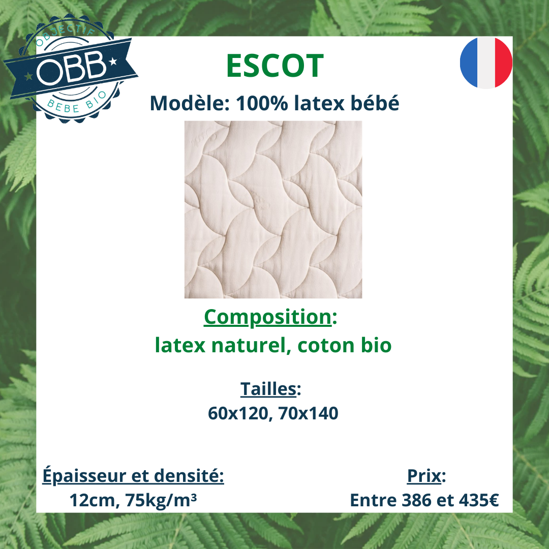Matelas bébé escot
