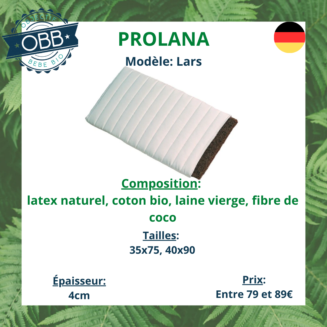 Matelas bébé prolana