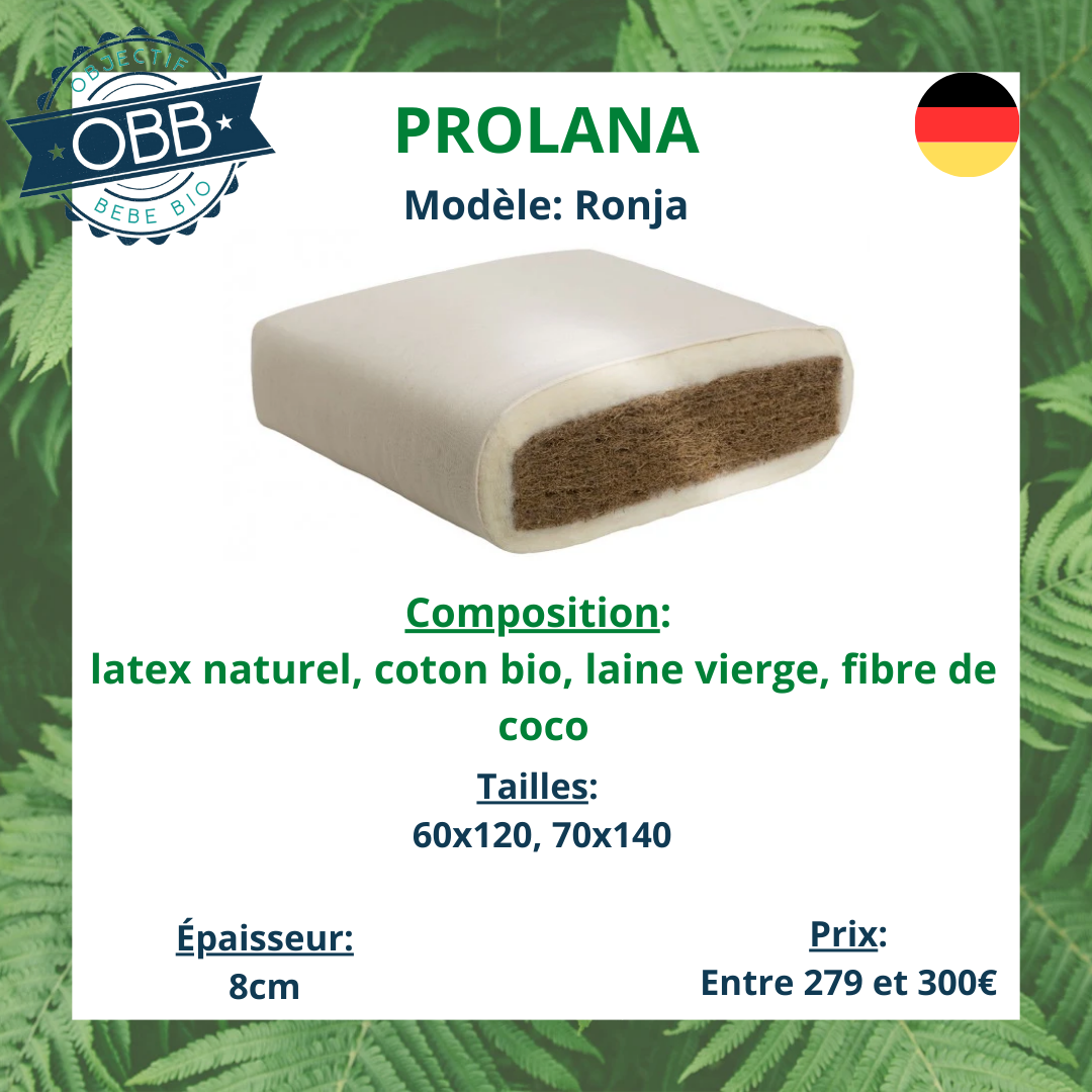 Matelas bébé prolana