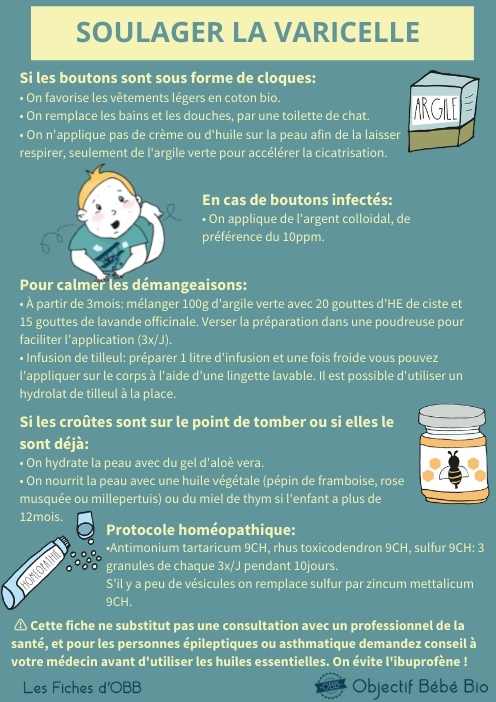 soulager la varicelle, les remedes naturels