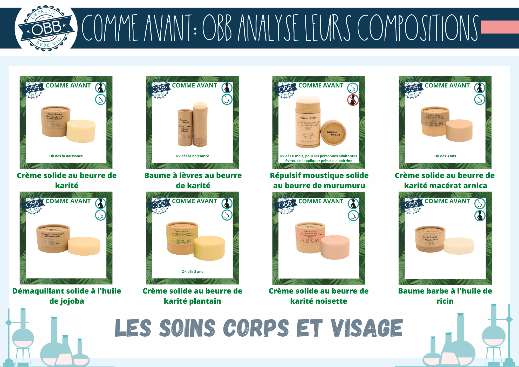 OBB analyse la composition des cosmétiques de Comme avant