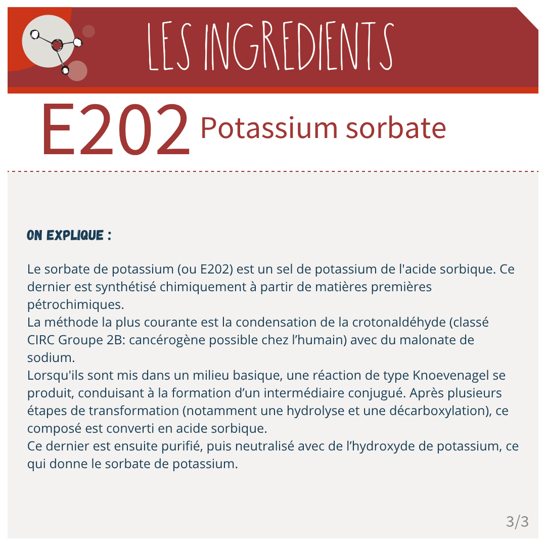 les étapes de fabrication du sorbate de potassium