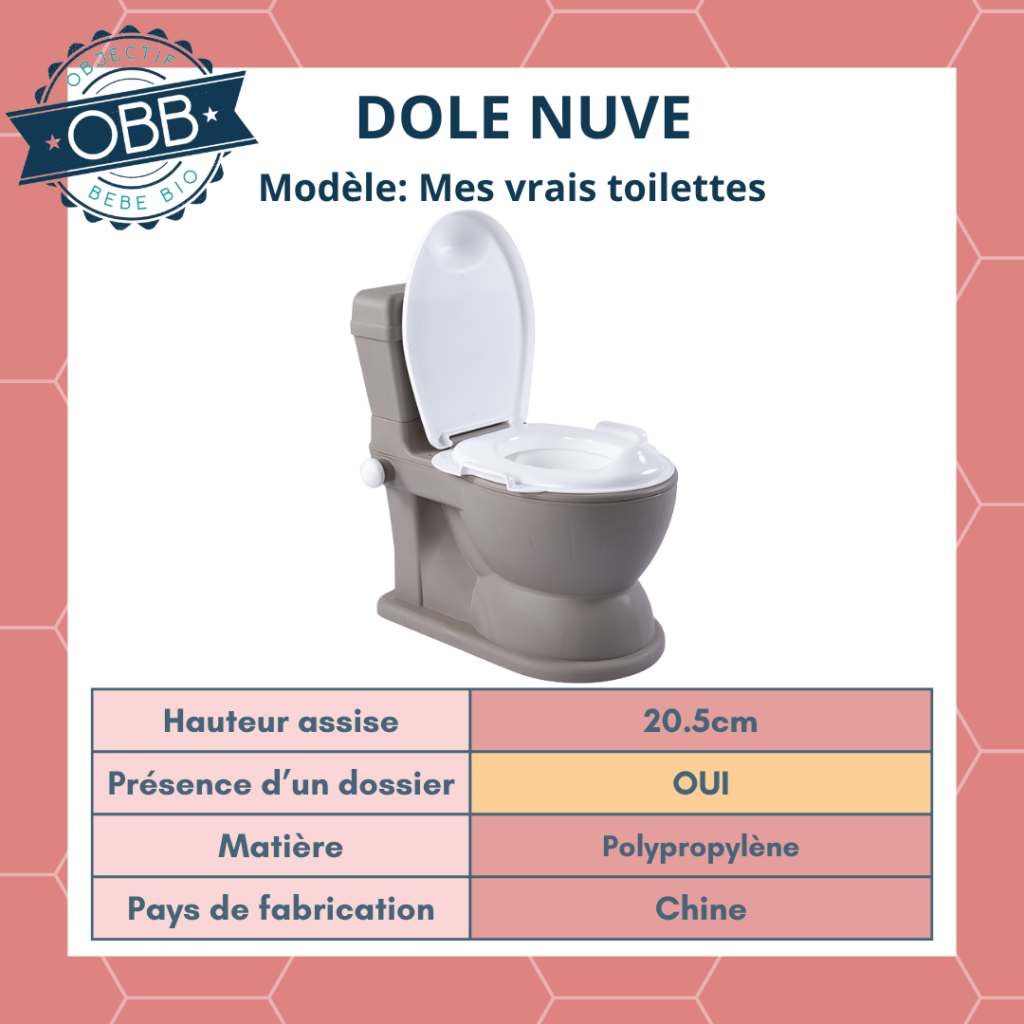 Une autre marque Dole Nuve propose des toilettes miniatures, avec une hauteur de 20,5cm.