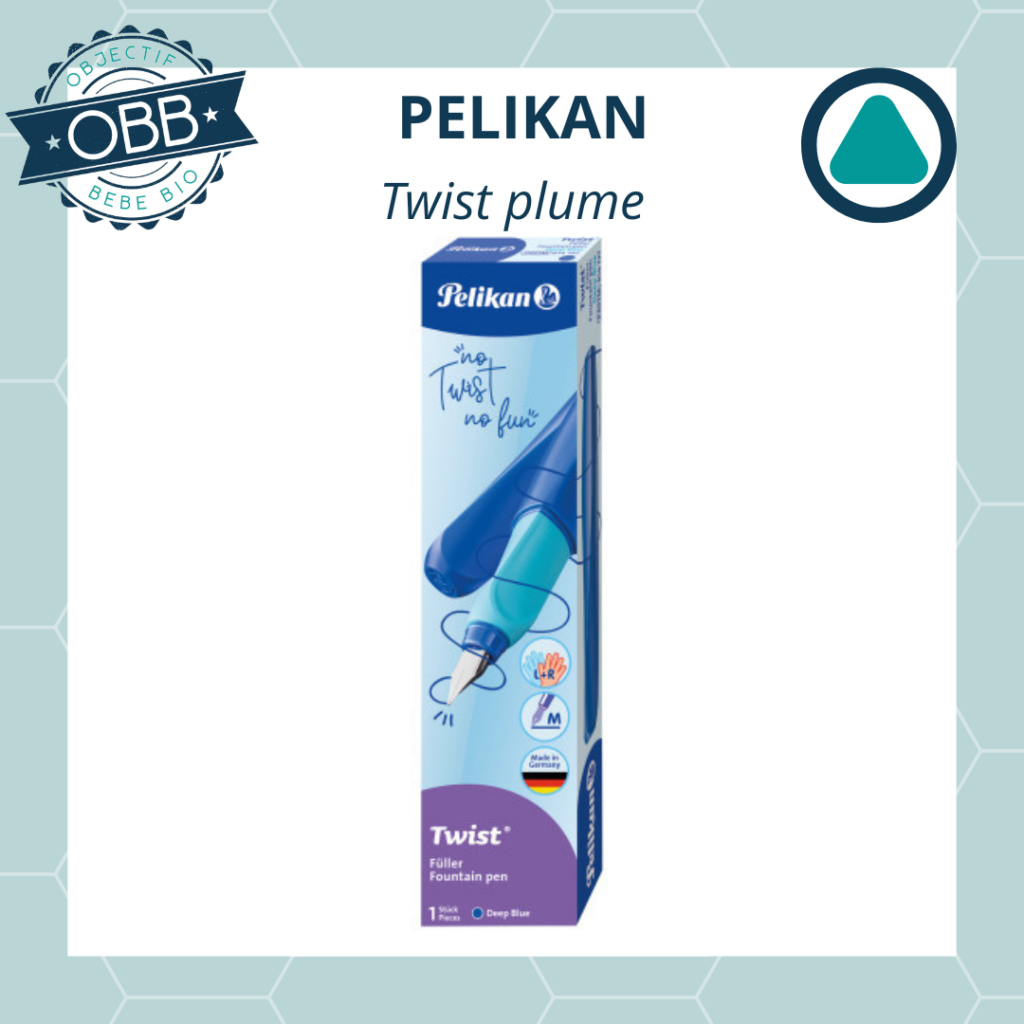 Le Twist plume de chez Pelikan a un design torsadé et ergonomique.